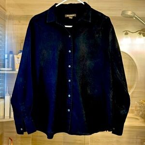 TOMMY BAHAMA linen black size large blouse!!!